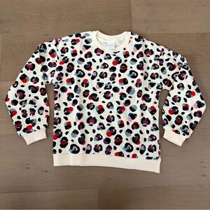 NEW Hanna French terry leopard-print sweatshirt sz 8